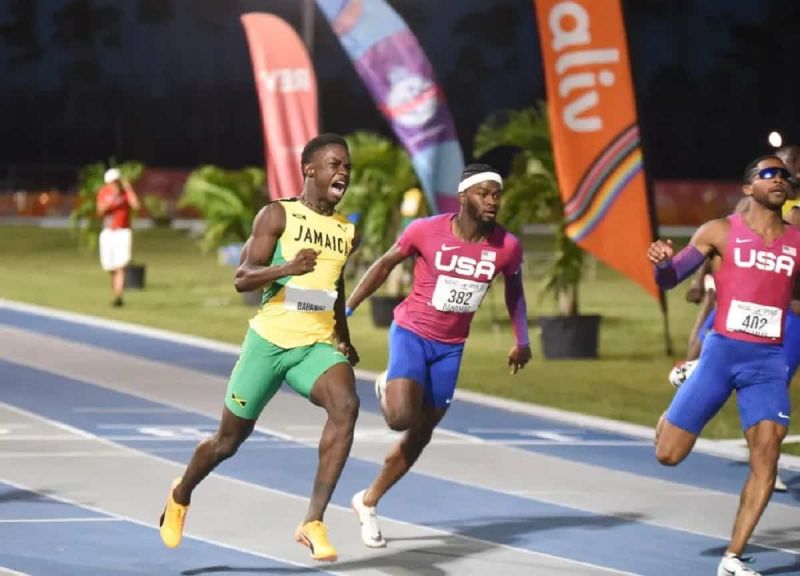 NACAC Championships men's 100m final results Jamaican Ackeem Blake